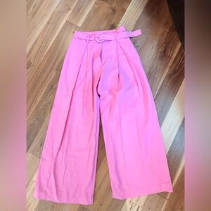 High-Waist Pink Wide Leg Pants
